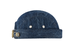 miki breton docker brimless hat upcycling made in France surcylcage denim jean
