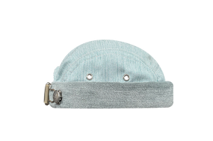 docker bonnet court miki breton five panel upcycling  artisanal vert anis tendance  made in france 
