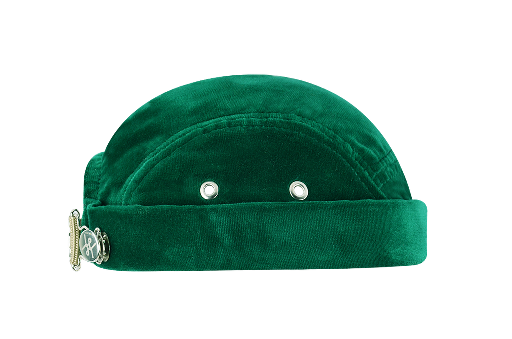 bonnet docker miki breton five panel vert made in france upcycling