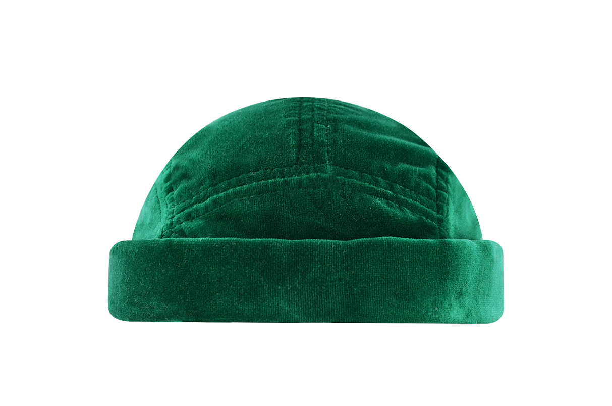 bonnet docker miki breton five panel vert made in france upcycling