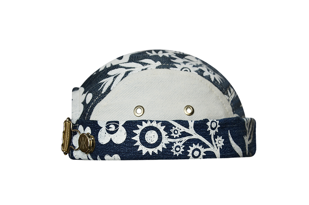 miki breton five panel docker upcycling denim made in france 